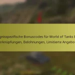 Ereignisspezifische Bonuscodes für World of Tanks Blitz: Verknüpfungen, Belohnungen, Limitierte Angebote